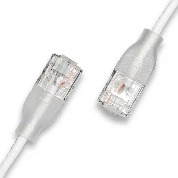 WANTEC eGlow UTP CAT6a Patchkabel, 0,5 m, Weiß