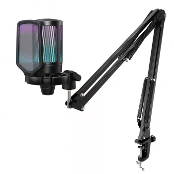 FIFINE A6T AMPLIGAME USB RGB Kondensator-Studiomikrofon - Schwarz