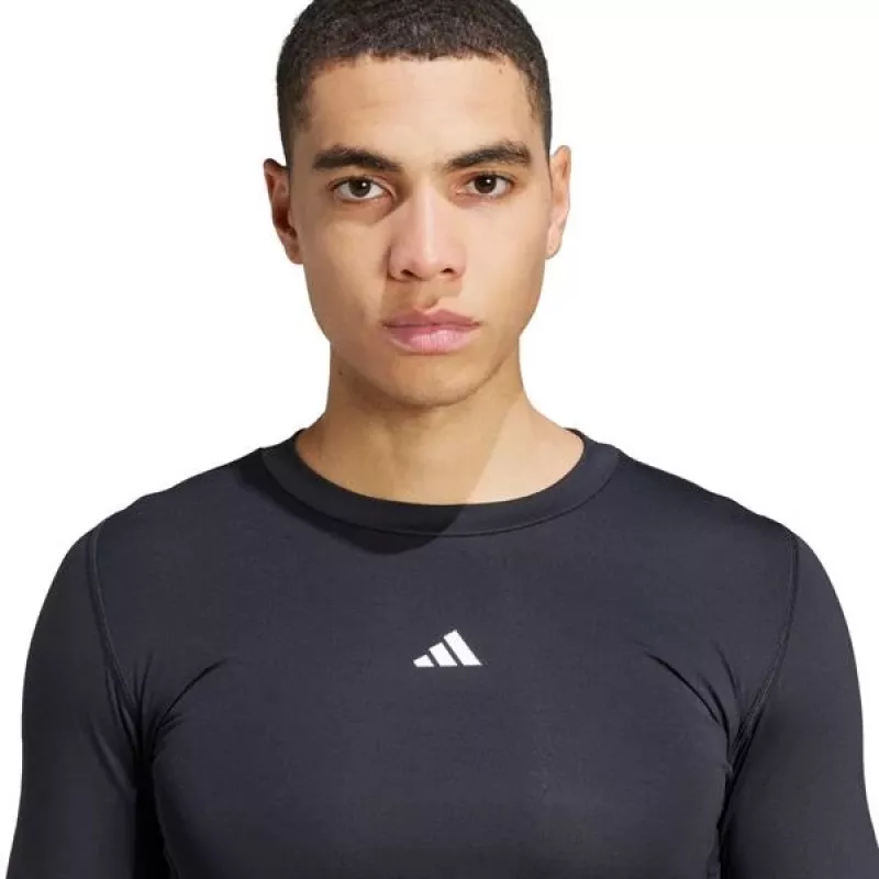 adidas Techfit Langarm-Trainingsshirt Herren Schwarz S