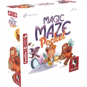 PEGASUS Magic Maze Pocket kooperatives Echtzeit-Labyrinthspiel, 1-4 Spieler, ab 8 Jahren, 15 Minuten
