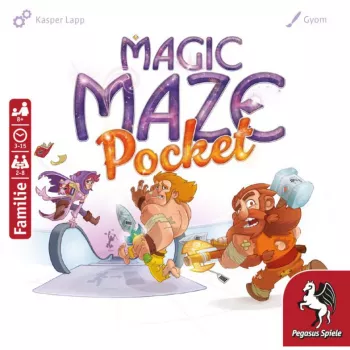 PEGASUS Magic Maze Pocket kooperatives Echtzeit-Labyrinthspiel, 1-4 Spieler, ab 8 Jahren, 15 Minuten
