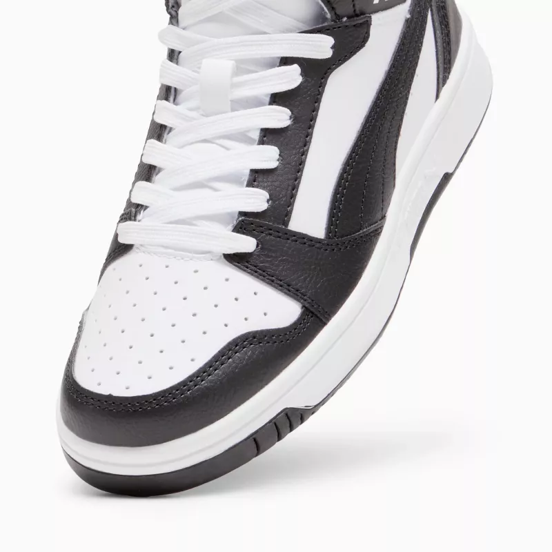 PUMA Rebound V6 Mid Kinder-Sneaker Weiß Schwarz 393831 01 Größe 39