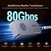 UNITEK USB4 M.2 NVMe SSD-Gehäuse mit aktiver Kühlung, 80Gbps, werkzeuglos, Aluminium, USB-C