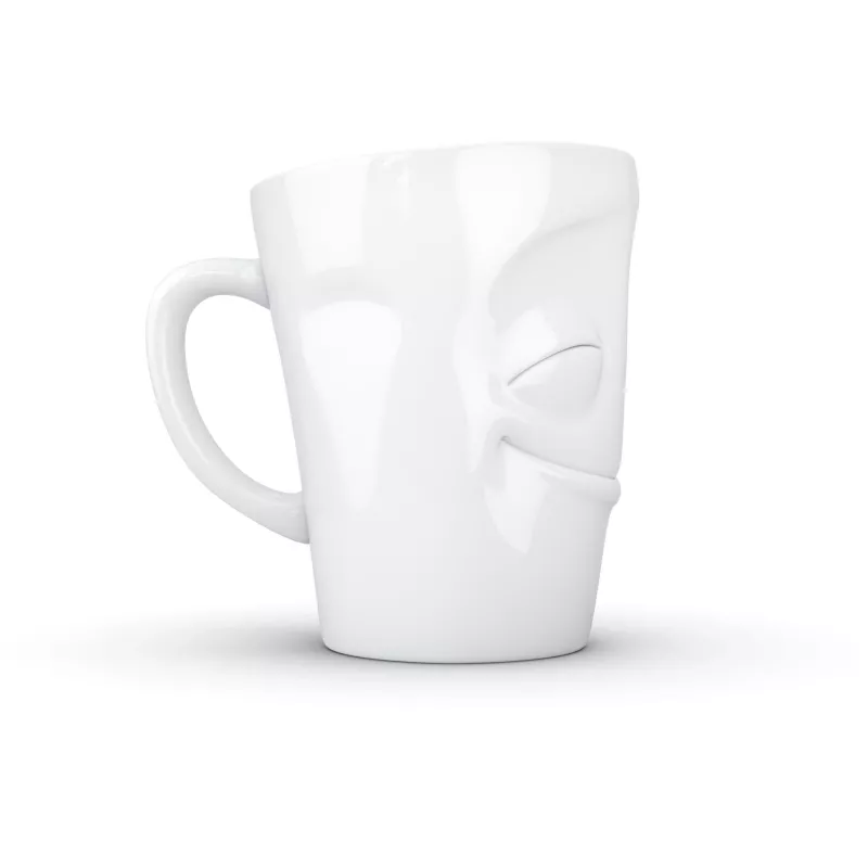 FIFTYEIGHT PRODUCTS T018301 Amused weiße Henkeltasse 350 ml