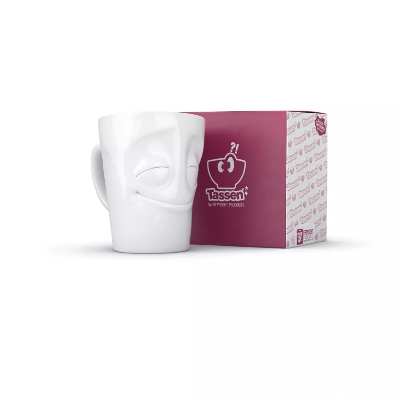 FIFTYEIGHT PRODUCTS T018301 Amused weiße Henkeltasse 350 ml
