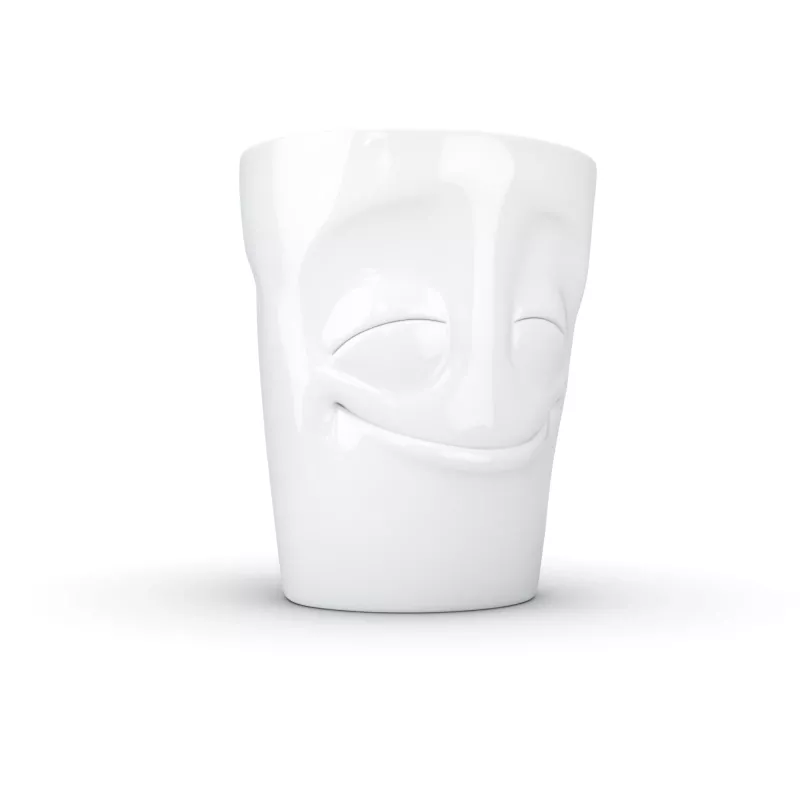 FIFTYEIGHT PRODUCTS T018301 Amused weiße Henkeltasse 350 ml