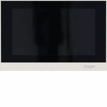 Hager RTQ600X IP Video-Innenstation, 7-Zoll-Touchscreen, Freisprechen, 2-Draht, Weiß