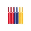 LABEL THE CABLE LTC BASIC STRAPS Klett-Kabelbinder, 17 cm, 10er-Pack, mehrfarbig (Blau, Gelb, Rot)