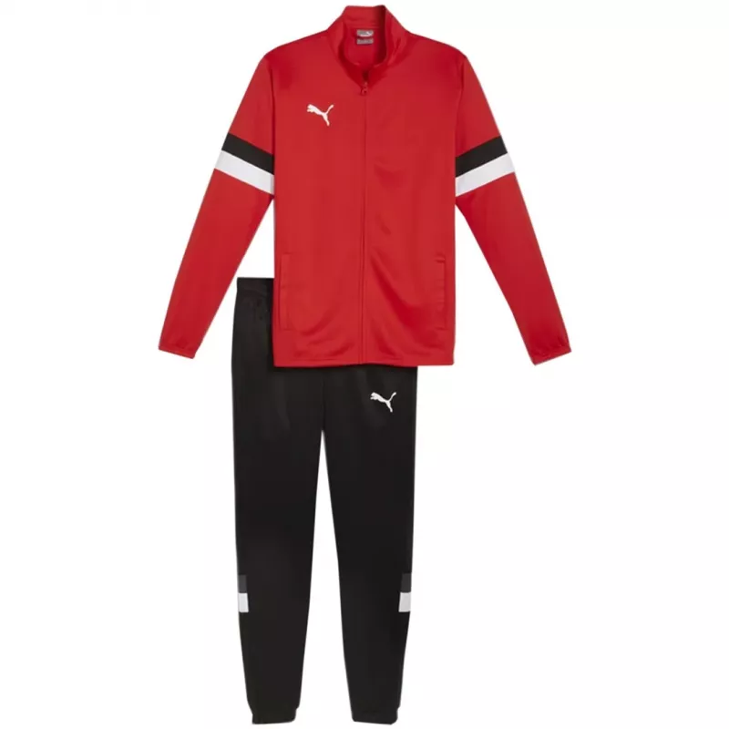 PUMA Herren Team Rise Trainingsanzug Rot und Schwarz Größe L