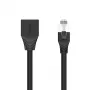 UNITEK Cat.6 STP RJ45 Verlängerungskabel (8P8C) Stecker auf Buchse, 2m, Schwarz