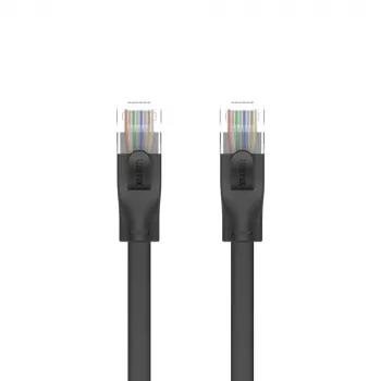 UNITEK Cat.6 UTP Flachkabel 10m Schwarz RJ45 Snagless Gigabit Ethernet