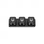 UNITEK SnapHold Magnetischer Kabelorganisator für den Schreibtisch (Set aus 3+1), Schwarz