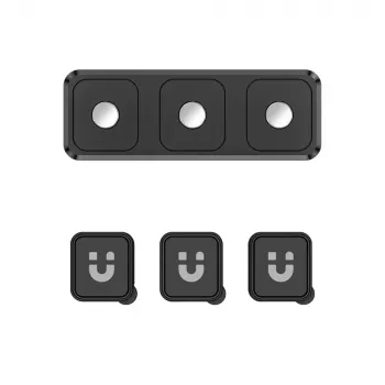 UNITEK SnapHold Magnetischer Kabelorganisator für den Schreibtisch (Set aus 3+1), Schwarz