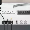 UNITEK SnapHold Magnetischer Kabelorganisator für den Schreibtisch (Set aus 3+1), Schwarz