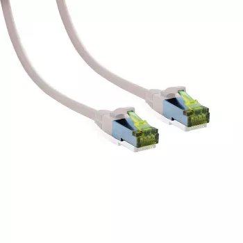 IT-BUDGET Cat.6A S/FTP LSZH Patchkabel, 0,5 m, Weiß, 10Gbps, PoE+, 600MHz, Kupfer