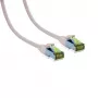 IT-BUDGET Cat.6A S/FTP LSZH Patchkabel, 0,5 m, Weiß, 10Gbps, PoE+, 600MHz, Kupfer