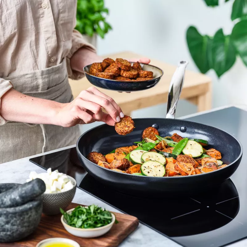 GreenPan Barcelona Bratpfannen-Set 3-teilig 20/24/28 cm Schwarz Keramik Antihaft