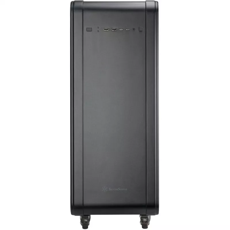 SilverStone Technology ALTA G1M Micro-ATX Tower-Gehäuse - Schwarz, gehärtetes Glas, 90° Motherboard-Rotation, 180mm Air Penetrator Lüfter