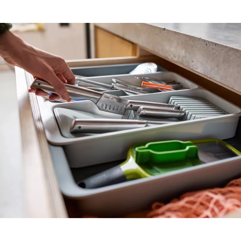 Joseph Joseph DrawerStore Erweiterbarer Besteck-Organizer, Grau