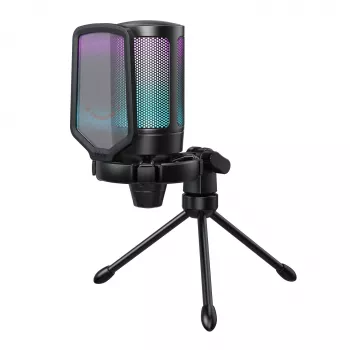 FIFINE A6V AMPLIGAME RGB USB Kondensatormikrofon Schwarz
