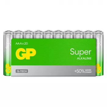 GP Super Alkaline AAA Batterien LR03 20er-Pack G-TECH