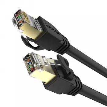 UNITEK Cat.7 S/FTP 2,0 m Ethernet-Patchkabel, 10 Gbit/s, 600 MHz, vergoldete RJ45-Stecker, Schwarz