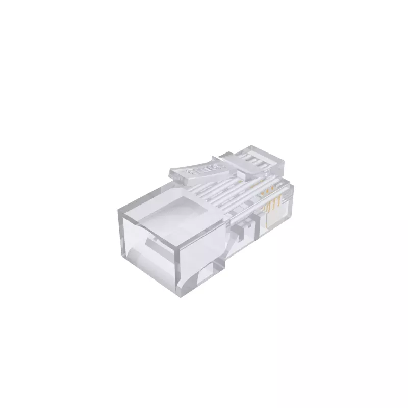 UNITEK 100er-Pack Cat.6 Pass-Through RJ45 Modularstecker (UTP, 23-26AWG, vergoldete Kontakte)