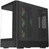 Fortron M581 Mid-Tower-Gehäuse, Schwarz, Panorama-Temperglas, 4x ARGB-Lüfter