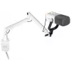 FIFINE TAM8W Dynamisches XLR/USB Podcast-Mikrofon mit Schwenkarm, Weiß