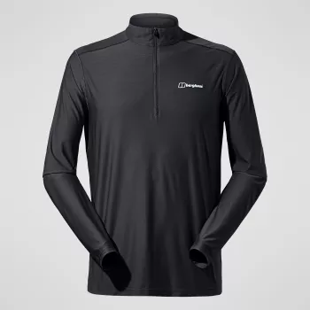Berghaus 24/7 Tech Tee LS HZ Jet Black Herren Langarm-Halbzip-Oberteil