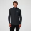 Berghaus 24/7 Tech Tee LS HZ Herren Langarmshirt mit halbem Reißverschluss, Tiefschwarz