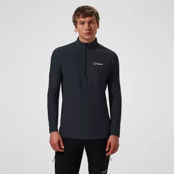 Berghaus 24/7 Tech Tee LS HZ Jet Black Herren Langarm-Halbzip-Oberteil
