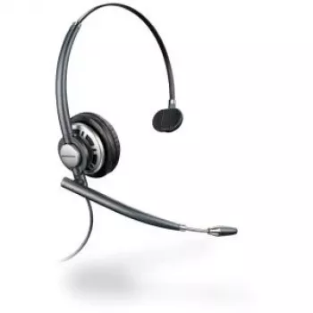 Poly EncorePro HW710 Verkabeltes Monaural-Headset mit Geräuschunterdrückendem Mikrofon, Quick Disconnect, Schwarz