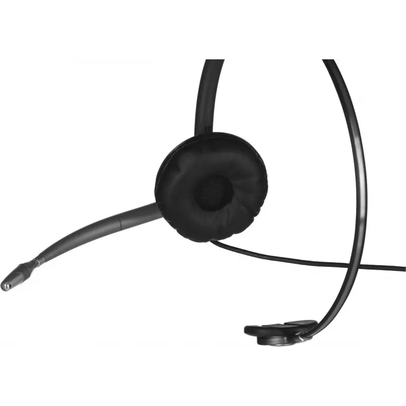 Poly EncorePro HW710 Verkabeltes Monaural-Headset mit Geräuschunterdrückendem Mikrofon, Quick Disconnect, Schwarz