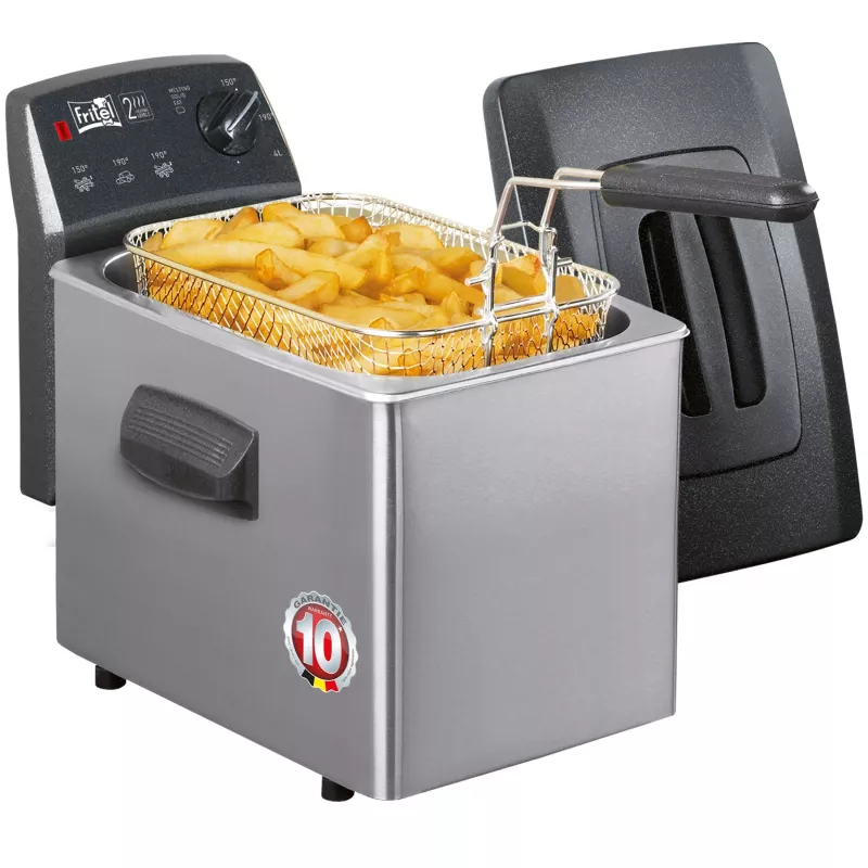 FRITEL TURBO SF Fritteuse 4L 2800W Anthrazit Metallic/Silber