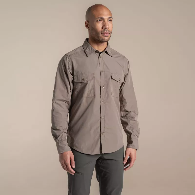 Craghoppers Kiwi II Langarmhemd Herren Pebble XL