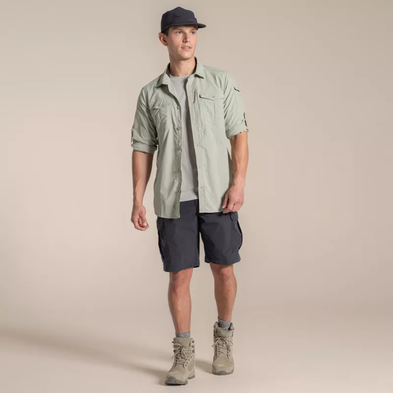 Craghoppers NosiLife Adventure LS Shirt III - Herren-Reisehemd, Bay Leaf, Medium