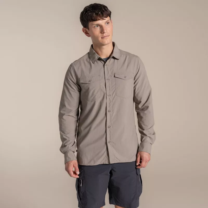 Craghoppers NosiLife Loukkos Langarmhemd - Pebble - XL