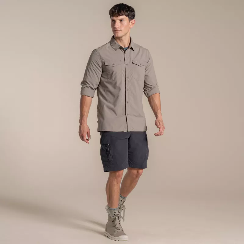 Craghoppers NosiLife Loukkos Langarmhemd - Pebble - XL