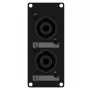 CAYMON CASY142/B 19 Zoll 1U Rack-Panel mit 2 Neutrik SpeakON NL4MP Anschlüssen, Schwarz