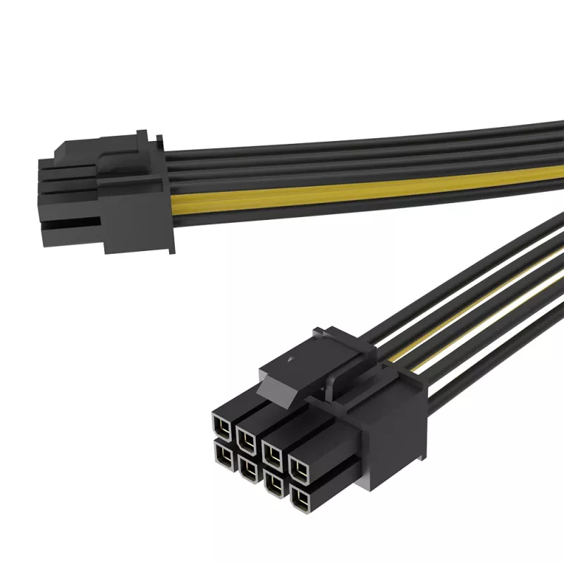 Akasa 6 Sets PCIe auf Dual 6+2-Pin Splitter-Kabel - 24 cm