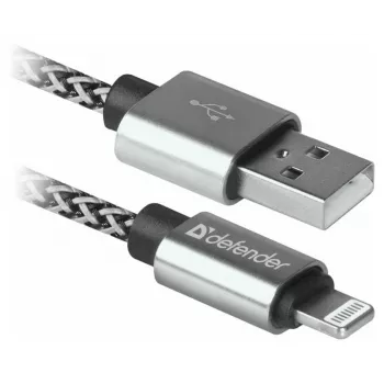 Defender USB-A auf Lightning Kabel 1,0m 2,1A Weiß