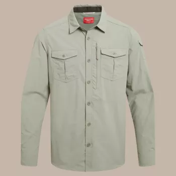 Craghoppers NosiLife Adventure LS Shirt III - Herren Langarm-Reisehemd, Bay Leaf, Größe L