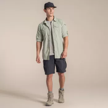 Craghoppers NosiLife Adventure LS Shirt III - Herren Langarm-Reisehemd, Bay Leaf, Größe L