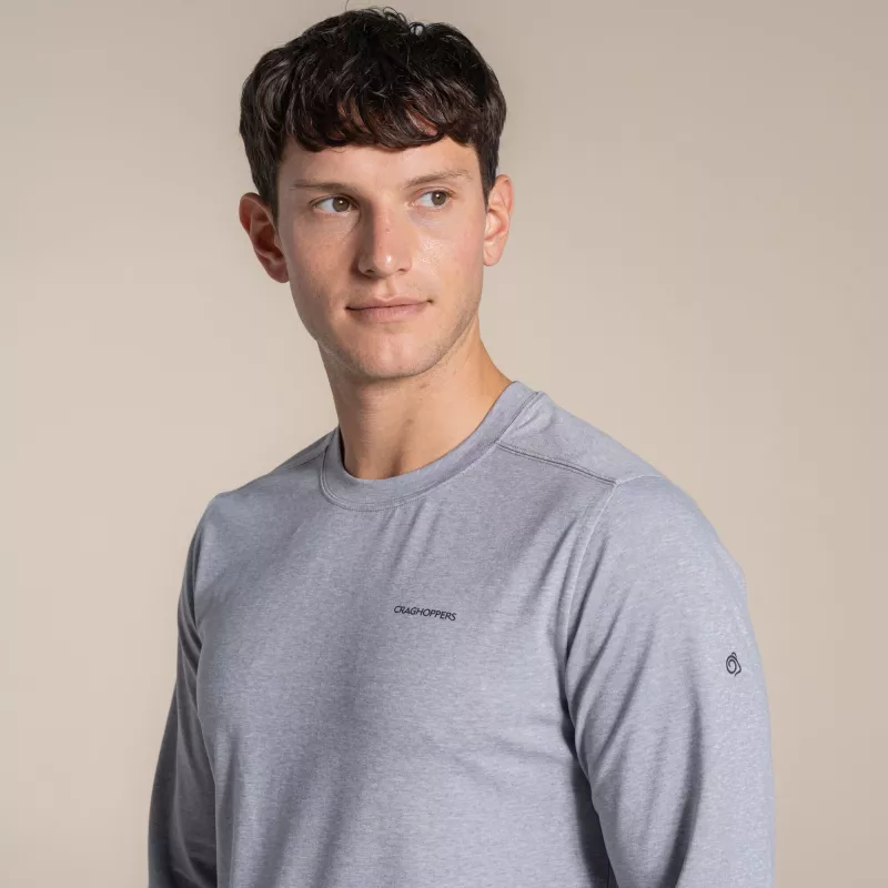Craghoppers NosiLife Abel Langarm-Shirt - Soft Grey Marl, Größe L