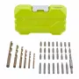 Ryobi RAK38SDD 38-teiliges Bohr- und Schraubendreher-Bitset mit 24 x 25mm Schraubendreher-Bits, HSS- und Steinbohrer-Bits, Nusshaltern, magnetischem Halter und Koffer