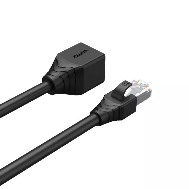 UNITEK Cat6 UTP RJ45 Verlängerungskabel M-F 5m Schwarz