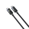 UNITEK USB-C auf USB-C Kabel mit LED-Leistungsanzeige 60W PD 480Mbps 1m geflochten Schwarz