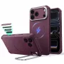 ESR Cyber Tough Kickstand MagSafe Hülle für iPhone 17 Pro Max / 18 Pro Max – Dunkles Burgunderrot