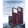 ESR Cyber Tough Kickstand MagSafe Hülle für iPhone 17 Pro Max / 18 Pro Max – Dunkles Burgunderrot